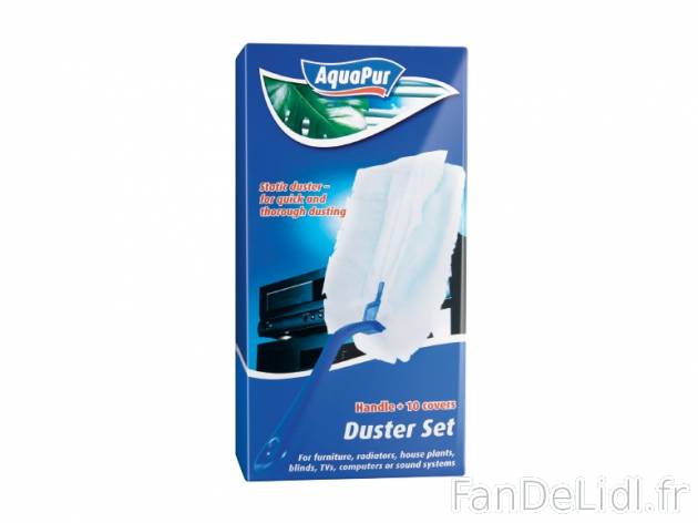 Kit plumeau , prezzo 2.49 € per Le kit 
-      Contient 1 poignée et 10 plumeaux