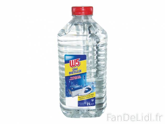 Eau distillée , prezzo 1.29 € per 2 L, 1 L = 0,65 € EUR.  
-      Inédit chez Lidl