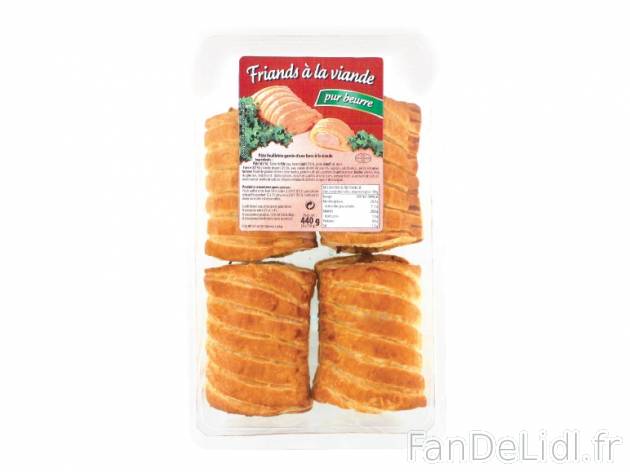 4 friands à la viande , prezzo 2.49 € per 440 g, 1 kg = 5,66 € EUR. 
- Pâte ...