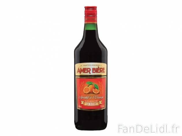 Amer bière , prezzo 4.99 € per La bouteille de 1 L 
-      15 % Vol.