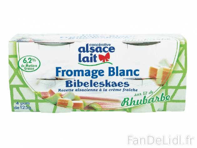 4 fromages blancs , prezzo 2.19 € per 4 x 125 g au choix, 1 kg = 4,38 € EUR. ...