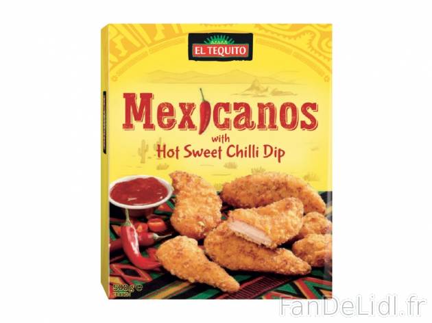Filets de poulet panés à la mexicaine , prezzo 3.29 € per 500 g, 1 kg = 6,58 ...
