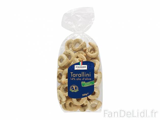 Biscuits apéritifs tarallini , prezzo 1.99 € per 500 g au choix, 1 kg = 3,98 ...