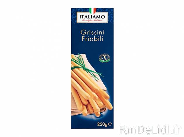Grissini friabili , prezzo 0.99 € per 250 g, 1 kg = 3,96 € EUR.