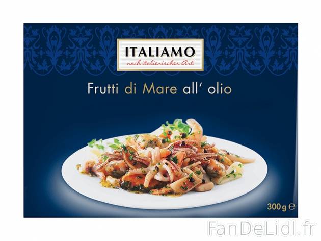 Mélange de fruits de mer à l’huile d’olive et au basilic , prezzo 2.99 € ...