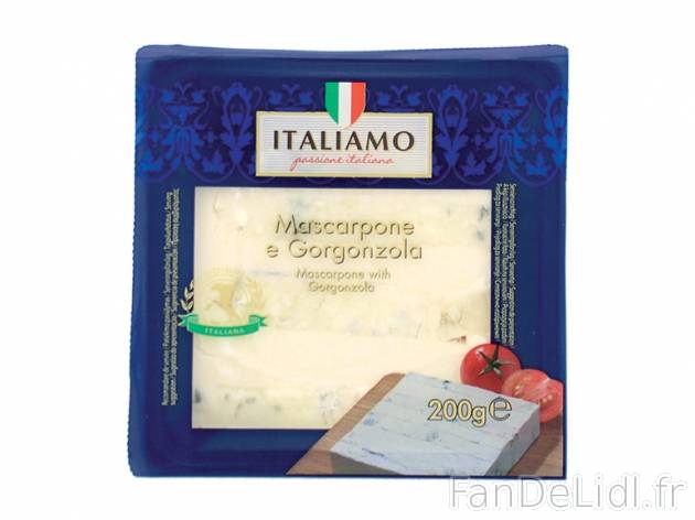 Mascarpone au gorgonzola , prezzo 1.89 € per 200 g, 1 kg = 9,45 € EUR. 
- 39 ...