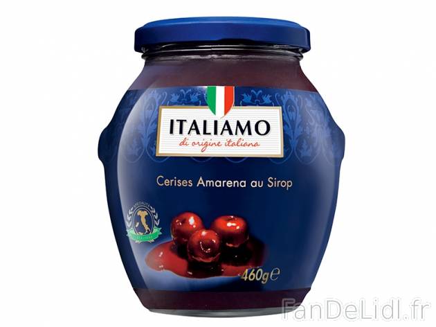 Cerises amarena au sirop , prezzo 3.29 € per 235 g (PNE), 1 kg = 14,00 € EUR.