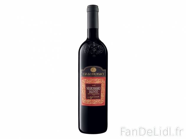 Negroamaro Salento IGP , prezzo 3.69 € per 75 cl, 1 L = 4,92 € EUR.