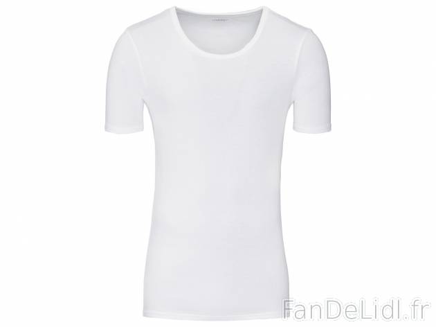 T-shirts homme Livergy, le prix 9.99 € 
- Ex. 100 % coton
- Du S au XL selon ...