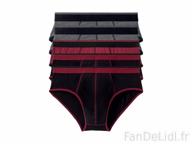 Slips homme , le prix 7.99 € 
- Ex. 95 % coton et 5 % élasthanne
- Du M au ...