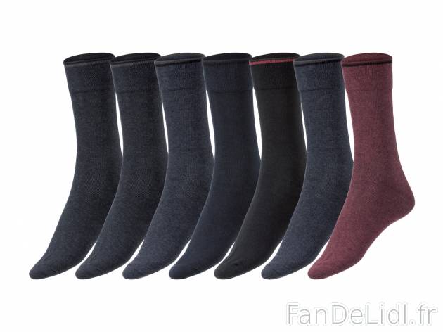 Chaussettes homme , le prix 4.99 € 
- Ex. 81 % coton, 18 % polyamide et 1 % élasthanne ...