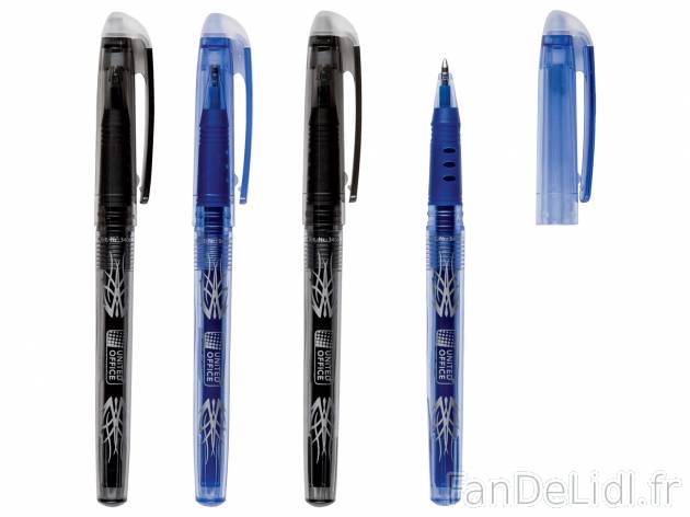 Stylos rollers à encre effaçable , le prix 2.49 € 
- Lot de 4
- Épaisseur ...