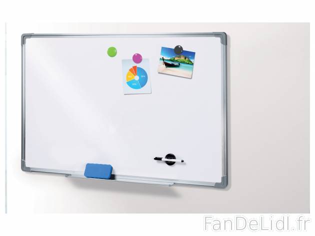 Tableau blanc magnétique , le prix 16.99 € 
- Env. 90 x 58,5 cm (l x h)
- 1 ...