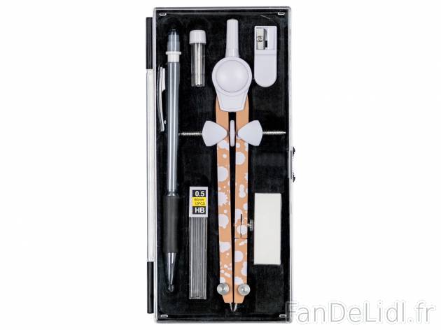 Compas et accessoires , le prix 2.49 € 
- COMPAS À RÉGLAGE RAPIDE AVEC RESSORT ...