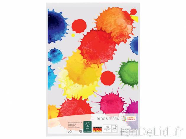Bloc à dessin , le prix 1.29 &#8364; 
- A4
- 80 feuilles
- 100 g/m&sup2;
- ...