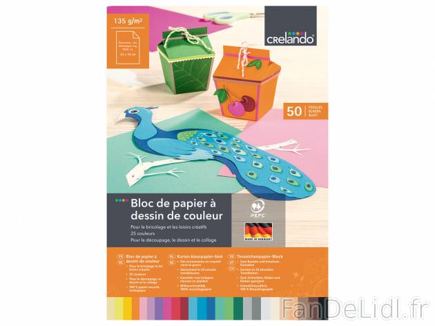 Bloc de carton ou papier de couleur , le prix 2.49 &#8364; 
- 25 couleurs
- ...