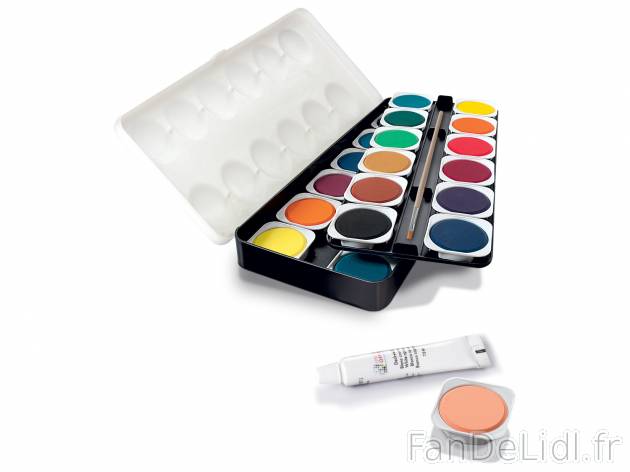 Boîte de peinture 24 couleurs , le prix 2.49 &#8364; 
- Couvercle amovible ...