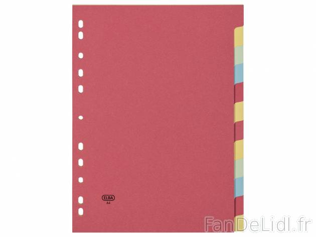 Intercalaires A4 , le prix 0.69 &#8364;  
-  Lot de 12