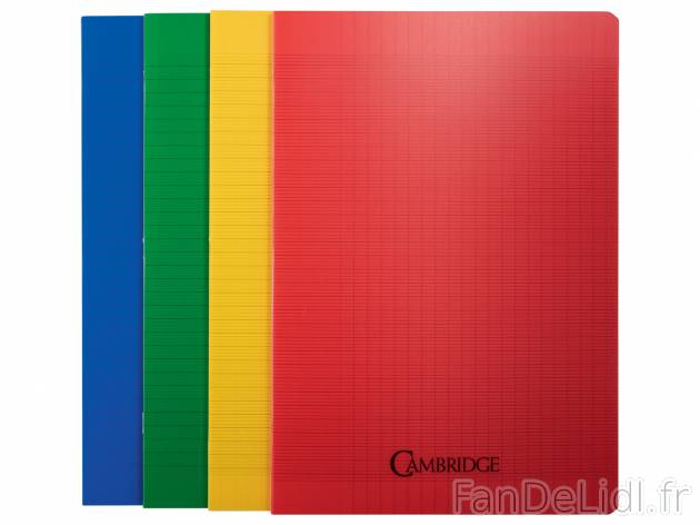 Cahier , le prix 0.59 &#8364;  
-  17 x 22 CM
-  96 PAGES