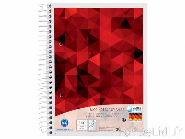 Carnet à spirales , le prix 0.99 &#8364; 
- A5
- 160 feuilles
- &Agrave; ...