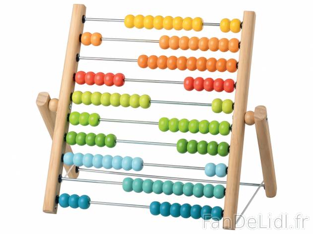 Jeu d’apprentissage en bois , le prix 8.99 € 
Au choix : 
- Boulier : à ...