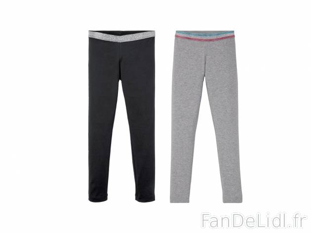 Leggings fille , le prix 4.99 € 
- Du 6-8 ans (122/128 cm) au 12-14 ans (158/164 ...
