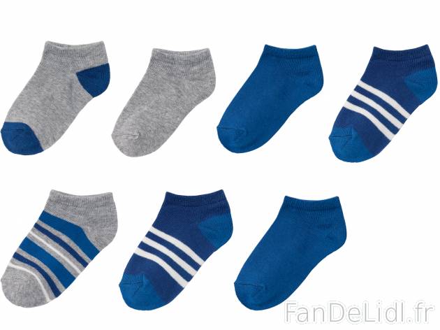Socquettes garçon , le prix 3.99 € 
- Ex. 72 % coton, 27 % polyamide et 1 % ...