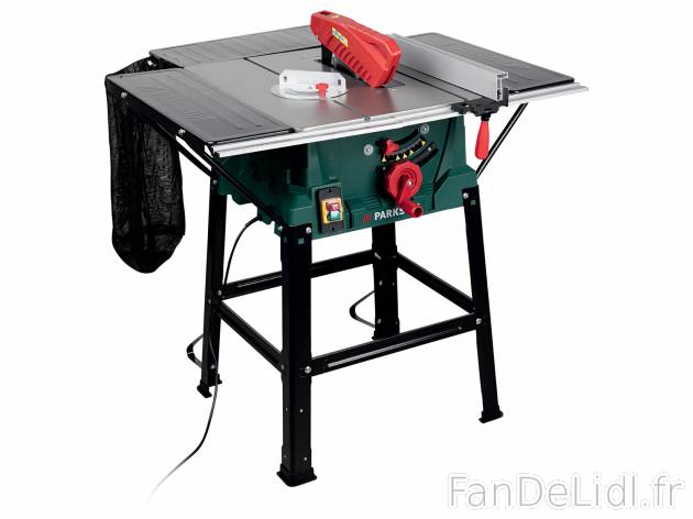 Scie circulaire sur table Parkside, le prix 129.00 € 
- Pour une coupe précise ...