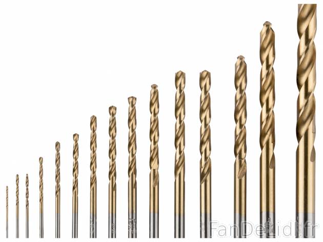 Set de forets HSS , le prix 19.99 € 
- 107 forets de 14 dimensions différentes ...