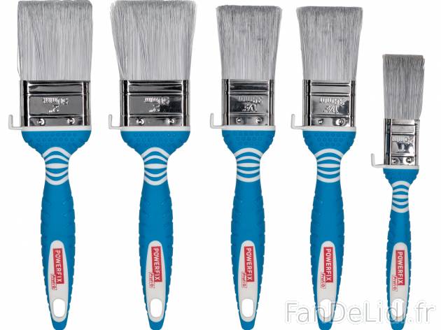 Set de pinceaux plats , le prix 3.99 € 
- Set de 5
- Crochets pour poser sur ...