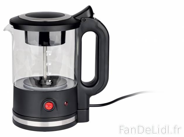 Théière électrique , le prix 16.99 € 
- Max. 650 W
- Max. 1 L (Env. 8 tasses)
- ...