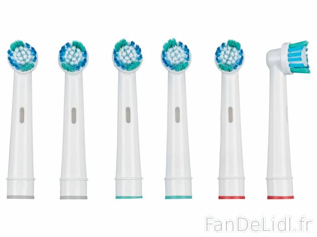 Brossettes de rechange , le prix 4.99 € 
- Lot de 6
- 3 couleurs avec 2 brossettes ...