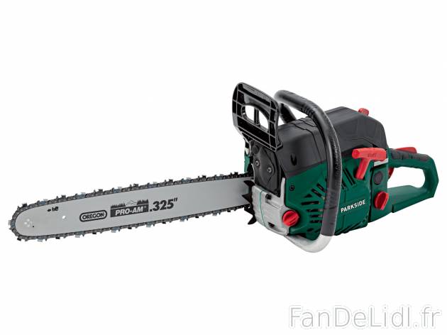 Tronçonneuse à essence Parkside, Oregon, le prix 98.99 € 
- Cylindrée : 53 ...