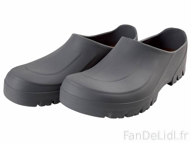 Sabots de jardin homme et femme , le prix 5.99 € 
- Ex. dessus semelle d’usure ...