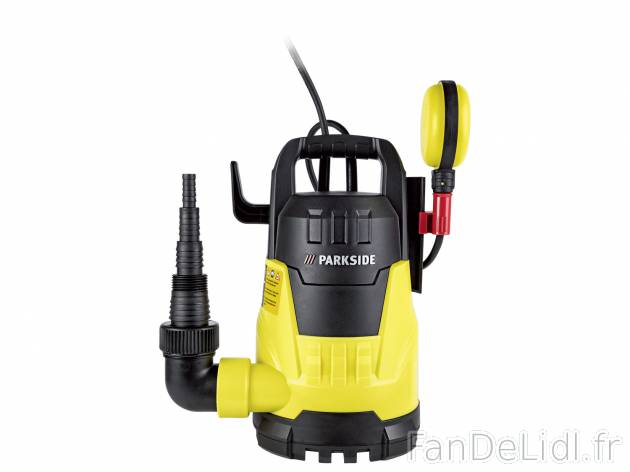 Pompe à eau claire immergée Parkside, le prix 29.99 € 
- IDÉALE POUR LE POMPAGE ...