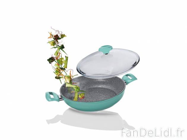 Sauteuse en aluminium , le prix 19.99 € 
- Sans PFOA
- Ø env. 28 cm
- Couvercle ...