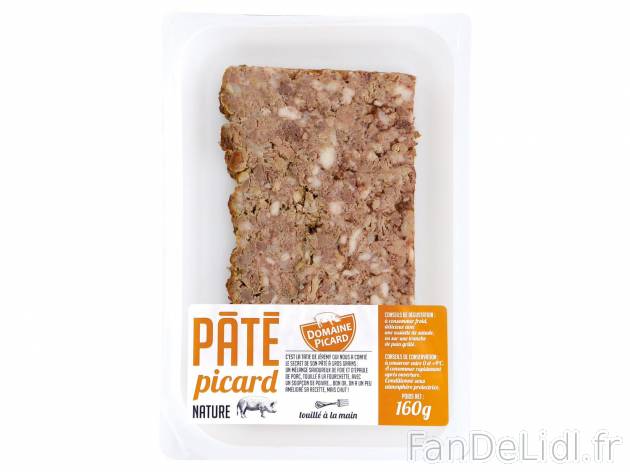 Pâté picard nature ou à l&apos;ail
 , prezzo 1.79 € per 160 g au choix