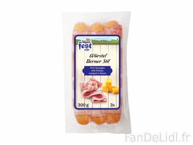 Saucisses à la Bernoise , le prix 1.99 € 
- Variétés au choix 
Caractéristiques

- ...