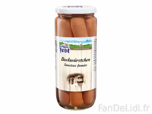 8 saucisses fumées pur porc , le prix 1.99 €