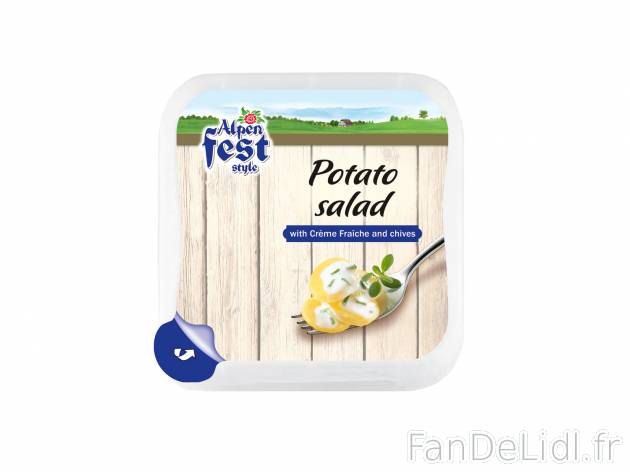 Salade de pommes de terre , le prix 2.29 € 

Caractéristiques

- Rayon frais
- ...