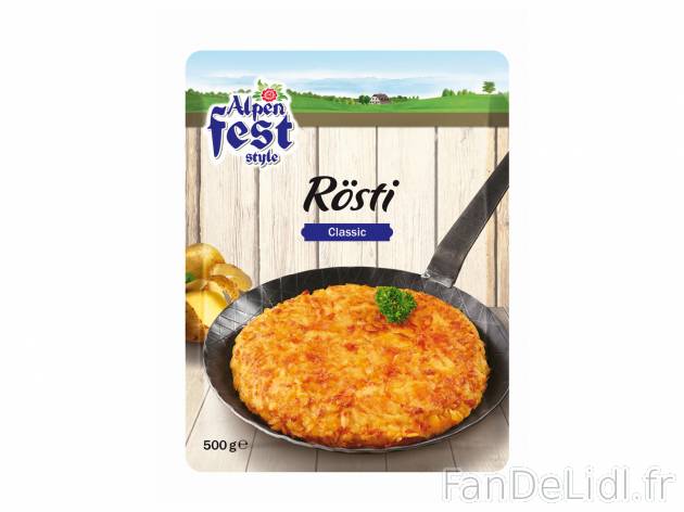 Rösti , le prix 1.99 €