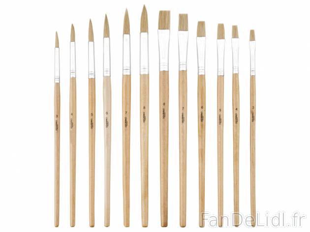 Pinceaux , le prix 1.99 € 
Au choix : 
- Pinceaux ronds et plats : poils en ...