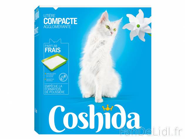 Litière agglomérante parfumée , le prix 2.66 € 
- La boîte de 6 L : 3,99 ...