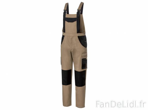 Salopette de travail , le prix 14.99 € 
- Du 38 au 48.
- Ex. 65 % polyester ...
