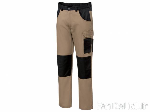 Pantalon de travail , le prix 12.99 € 
- Du 38 au 46.
- Ex. 65 % polyester et ...