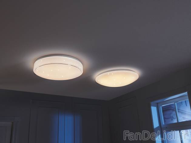 Plafonnier à LED avec variateur de blanc, le prix 39.99 € 
Au choix : 
- Abat-jour ...