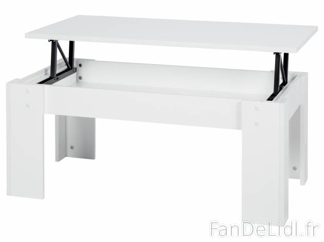 Table basse réglable , le prix 49.99 € 
- 2 en 1 : sert à la fois de table ...
