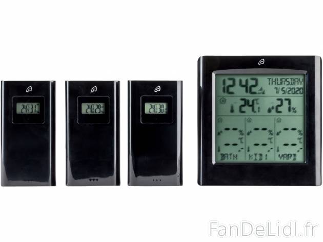 Station météo à 3 capteurs intérieur/extérieur , le prix 21.99 € 
- POUR ...