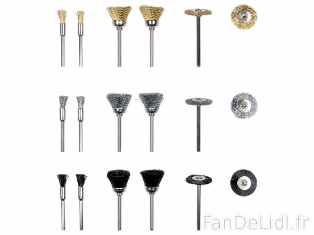 Accessoires pour mini-outil multifonction , le prix 2.99 € 
Au choix : 
- Brosses ...