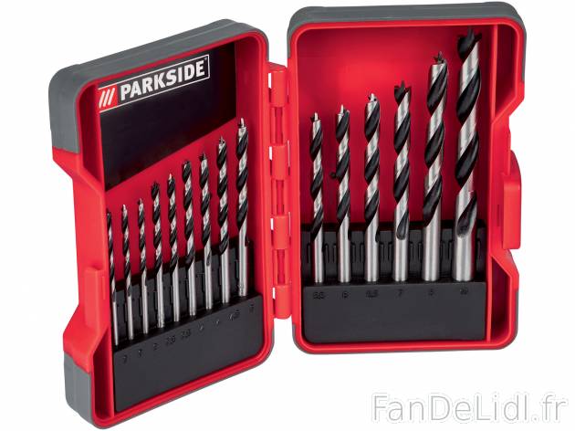 Forets, mèches ou embouts Parkside, le prix 4.99 € 
Au choix : 
- Mèches ...